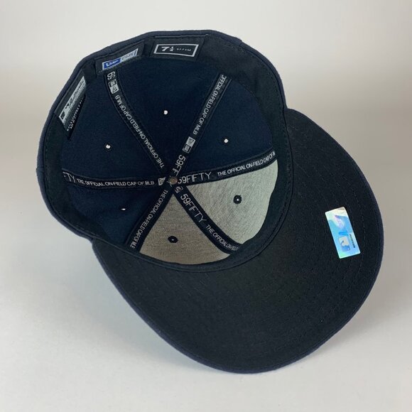 Detroit Tigers MLB Navy Blue New Era 59Fifty Fitted Hat No Side NE Logo 7 1/4 - Picture 4 of 6